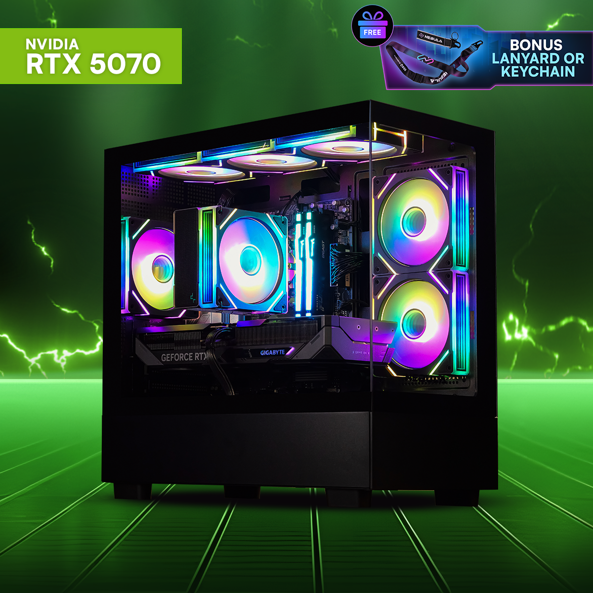 AURA: RYZEN 5 7500F | RTX 5070