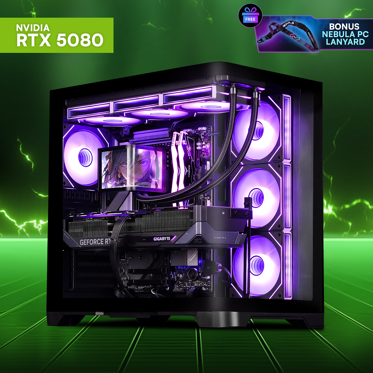 ペンダント LUNAR: RYZEN 7 9800X3D | RTX 5080 – Nebula PC