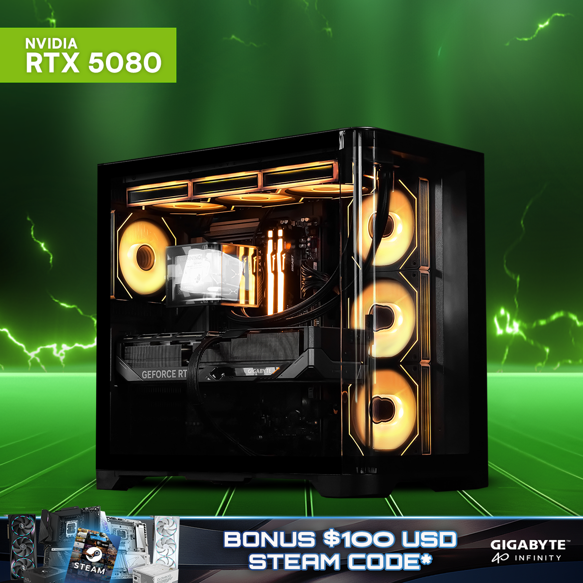 PHANTOM SURGE MAX: RYZEN 9 9950X3D | RTX 5080 – Nebula PC