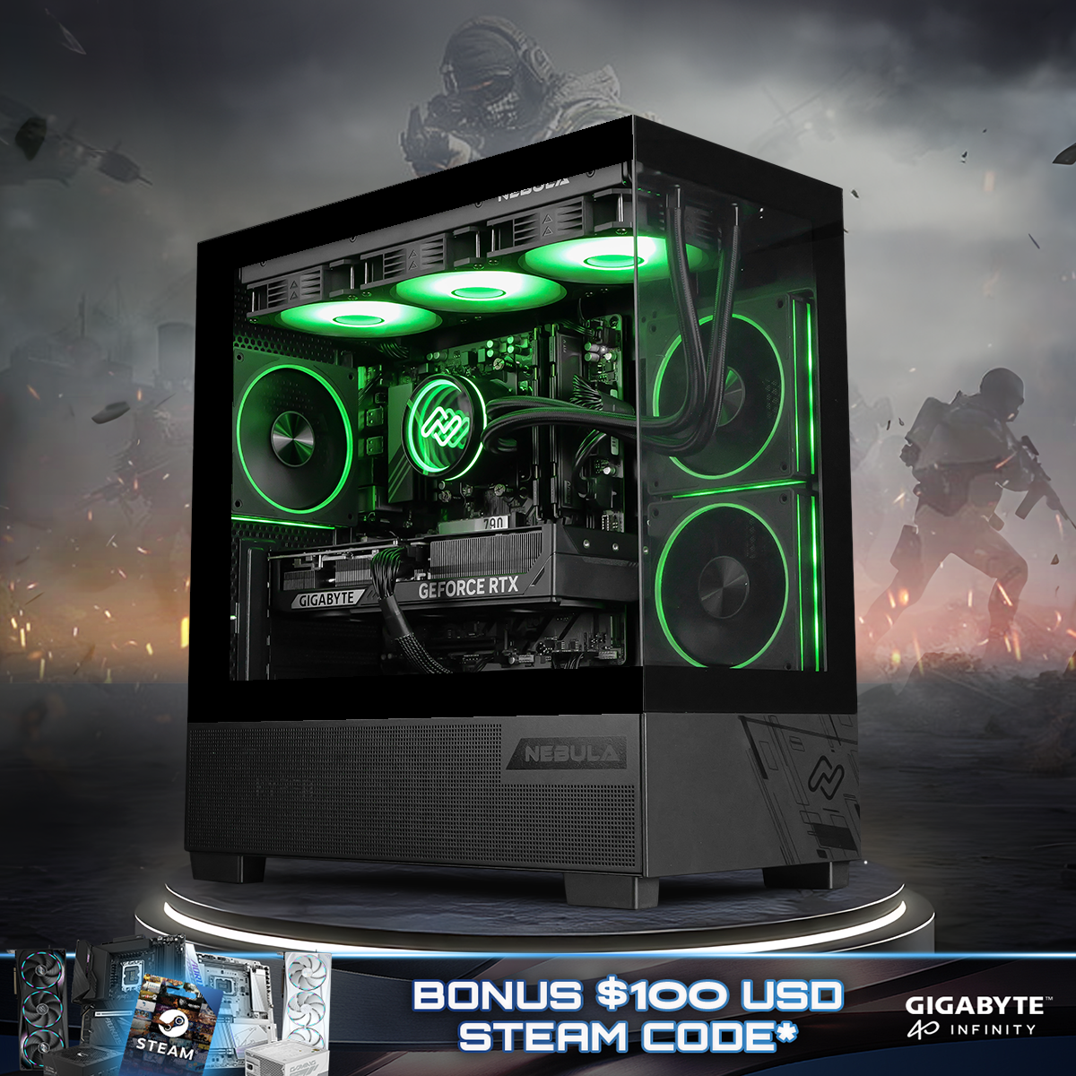 VENGEANCE: RYZEN 7 7800X3D | RTX 5070 – Nebula PC