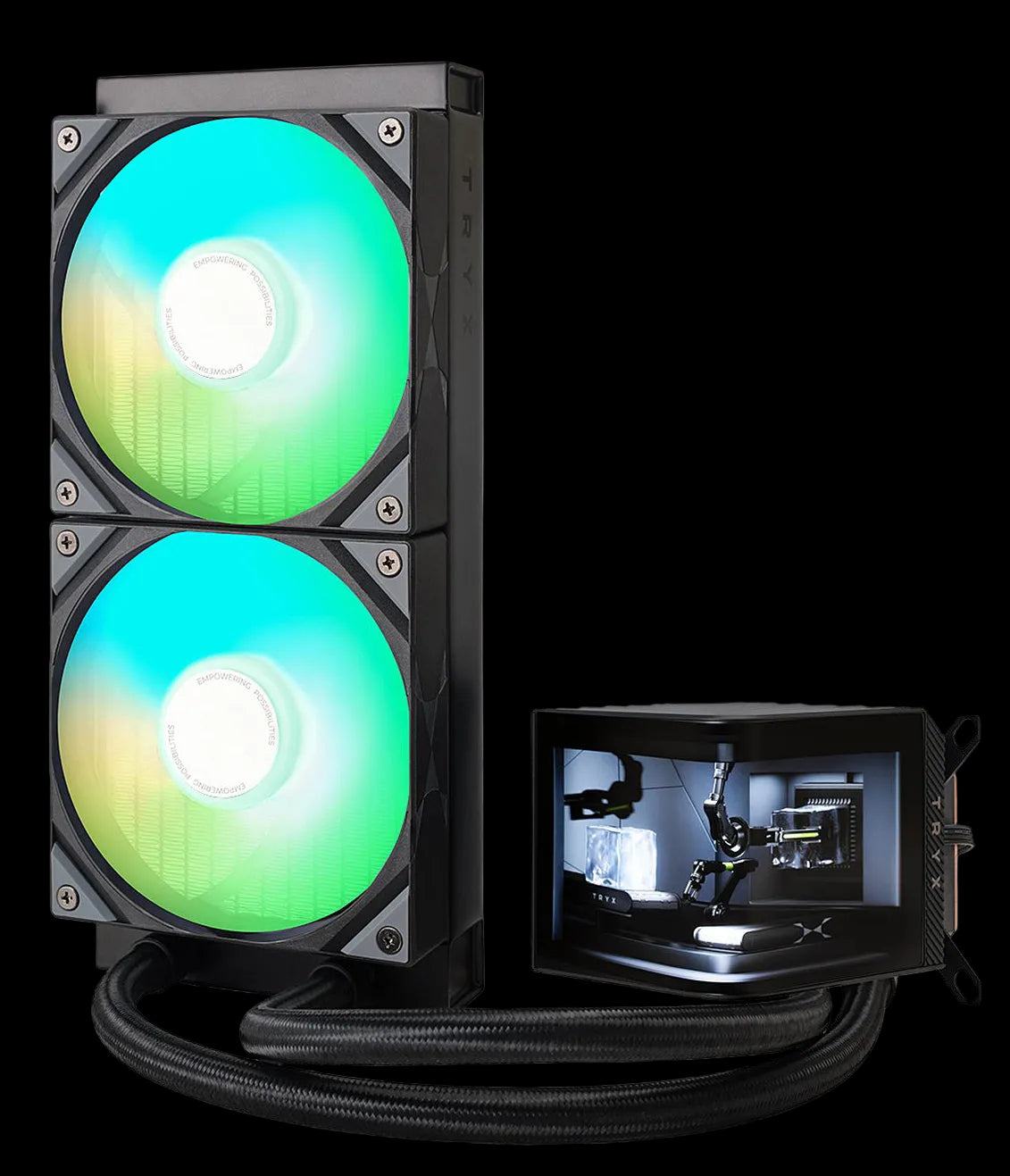 TRYX Panorama 240mm ARGB Liquid Cooler - Black