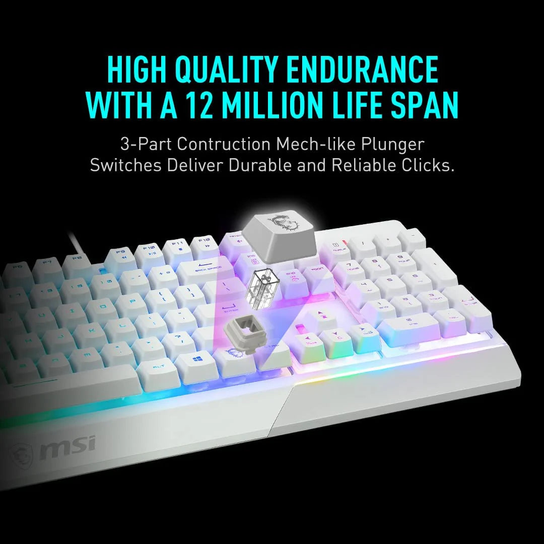 MSI VIGOR GK30 Gaming Keyboard and Mouse Combo - White