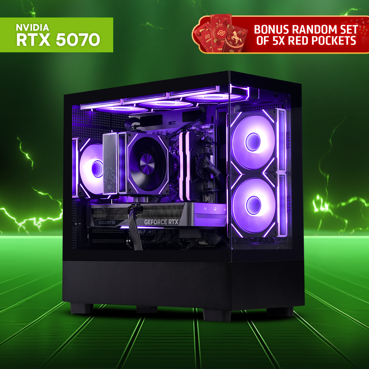 AURA: RYZEN 5 7500F | RTX 5070