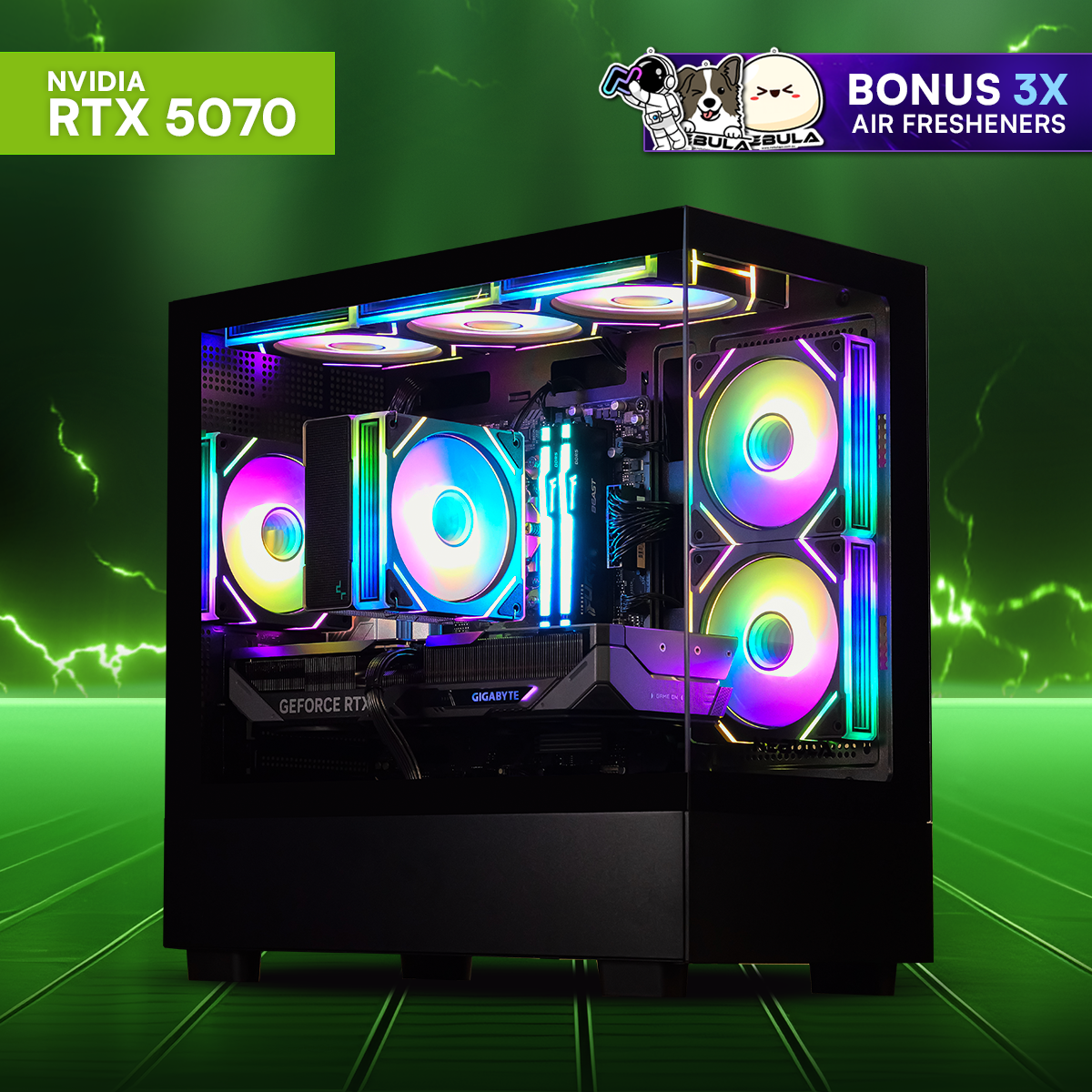 AURA: RYZEN 5 7500F | RTX 5070