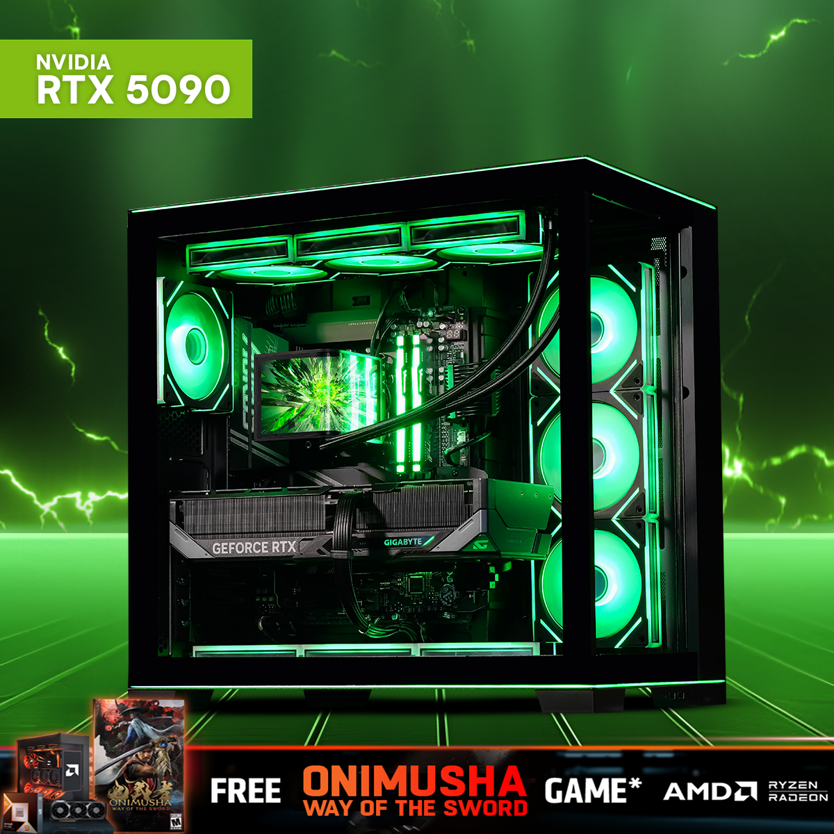 EMERALD GLASS: RYZEN 9 9950X3D | RTX 5090