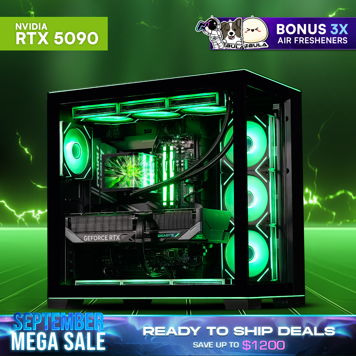 EMERALD GLASS: RYZEN 9 9950X3D | RTX 5090