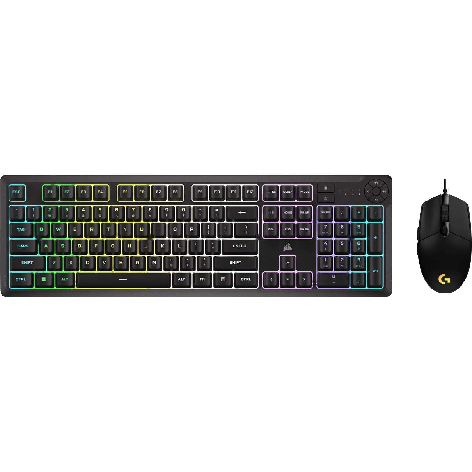 Essentials Bundle - Corsair K55 Core RGB - Logitech G203 Mouse
