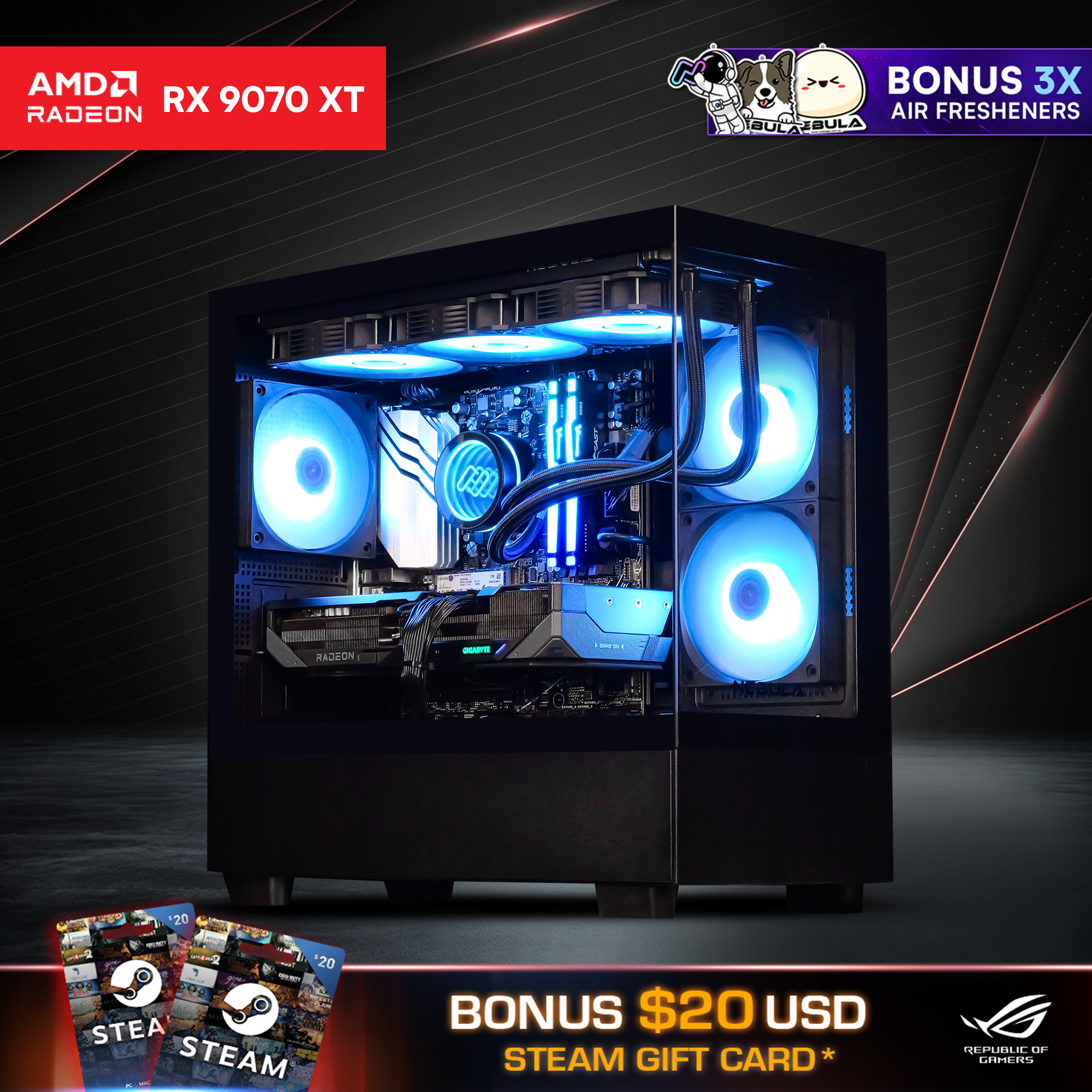 WYVERN LVL 8 RADEON MAX: RYZEN 7 7800X3D | RX 9070 XT