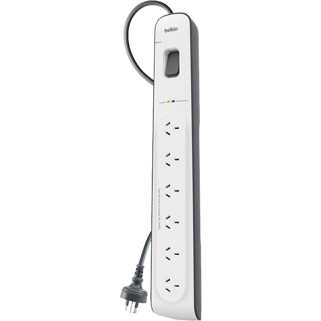 Belkin 6-Outlet 2-Metre Surge Protection Strip