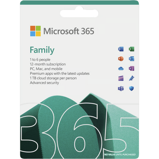 Microsoft 365 Family: 6 Users 1 Year